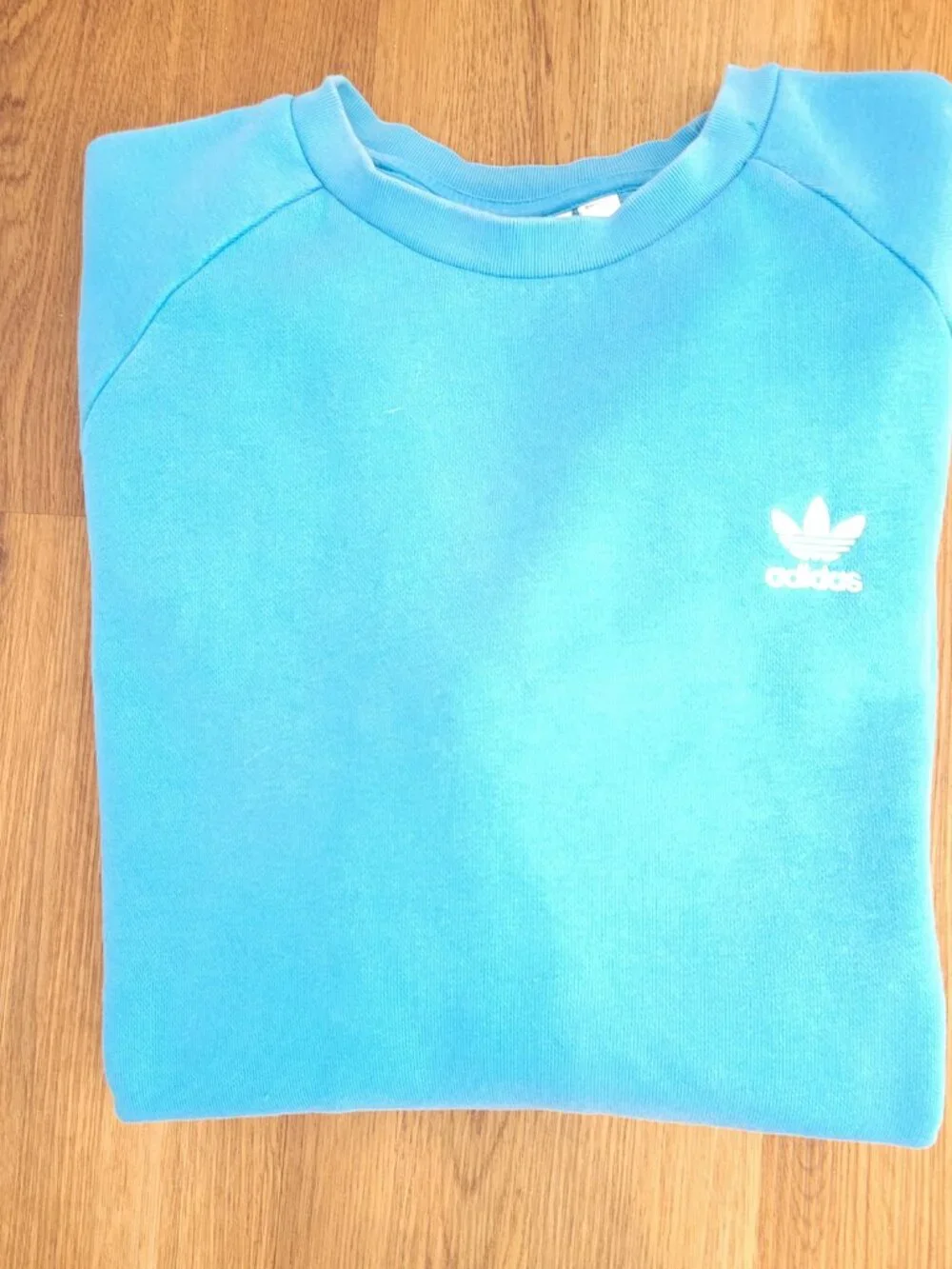 Adidas Originals Trefoil Crewneck Sweatshirt Aqua Blue Large